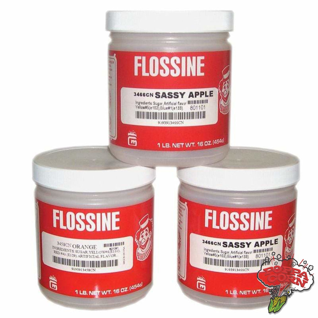 FLS010 - Flossine® - Lemon - 1LB Jar - Poppa Corn Corp