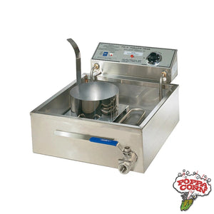 FW-9 Shallow Funnel Cake Fryer with Drain - GM8051D - Poppa Corn Corp