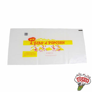 GM2516 - 12" x 25" Heap O' Popcorn Bag - 500/Case - Poppa Corn Corp