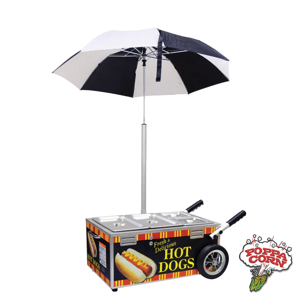 Hot Dog Steamer Cart with Pan and Lid Kit - GM8080NS - Poppa Corn Corp