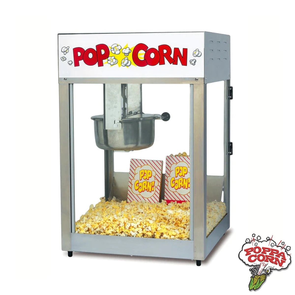Lil' Maxx Popcorn Machine with PowerOff and Lighted Sign - GM2389-00-001 - Poppa Corn Corp