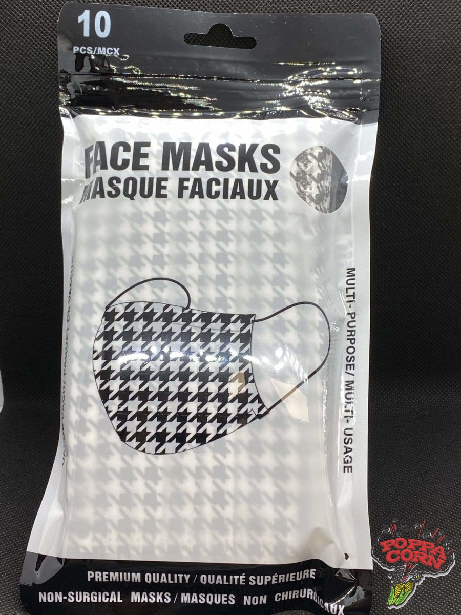 **NEW** Fashion Face Masks - Premium Quality - 10 Pack Disposable - FM002 - Poppa Corn Corp
