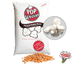 ** NOUVEAU ** Pop Weaver - Sac de 50 lb de maïs soufflé blanc hybride de qualité supérieure - Poppa Corn Corp