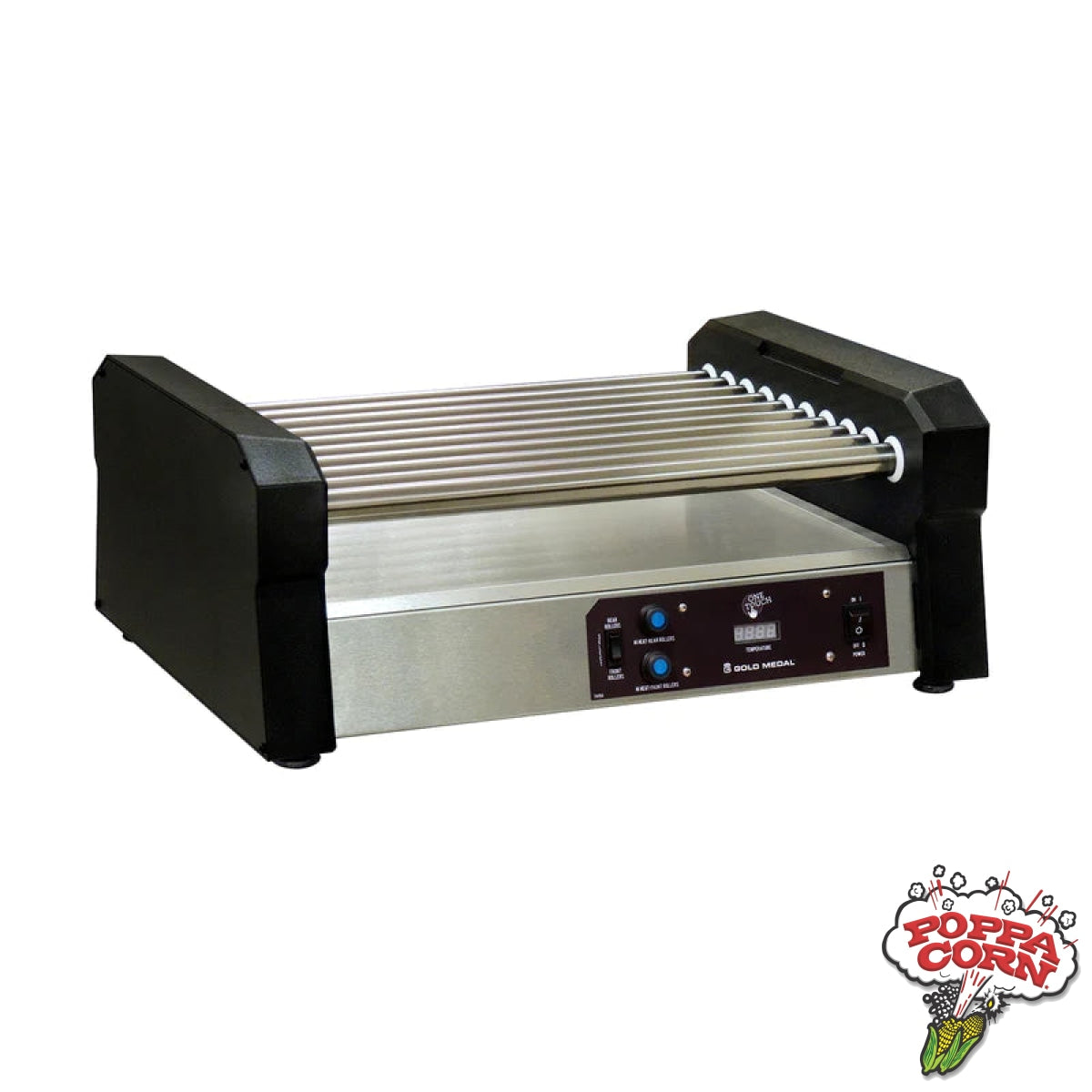One Touch Hot Diggity Pro S Roller Grill - Stainless Steel Rollers - GM8551-00-010 - Poppa Corn Corp