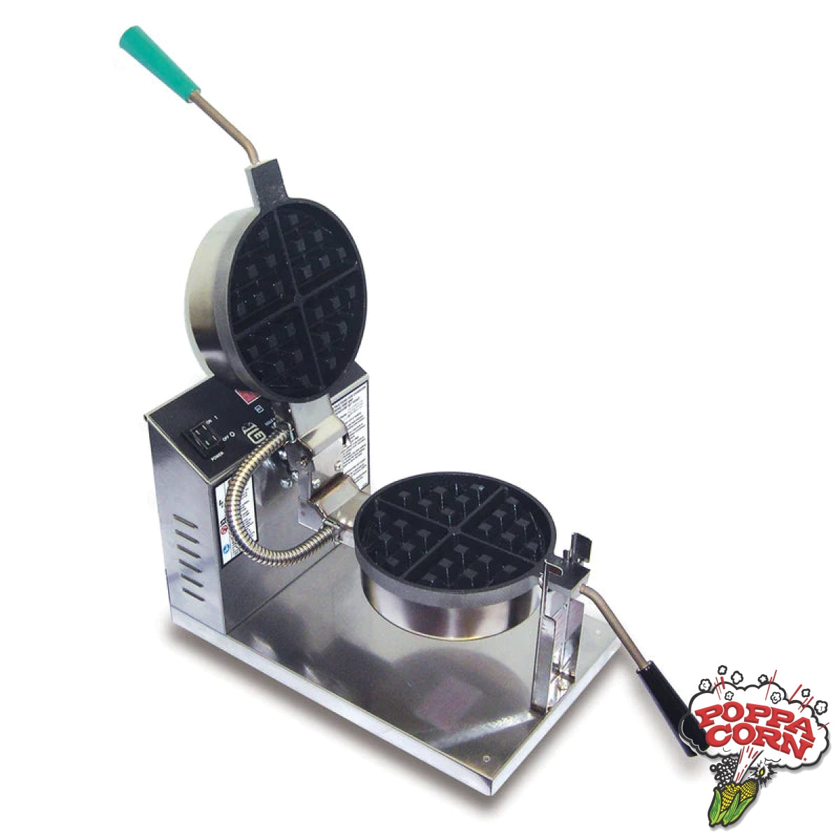 Round Belgian Waffle Baker with Non-stick Coating and Electronic Control - GM5021ET - Poppa Corn Corp