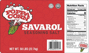 SAL050 - Sel aromatisé au beurre (Savarol) - 50lb Bag-in-Box - Poppa Corn Corp