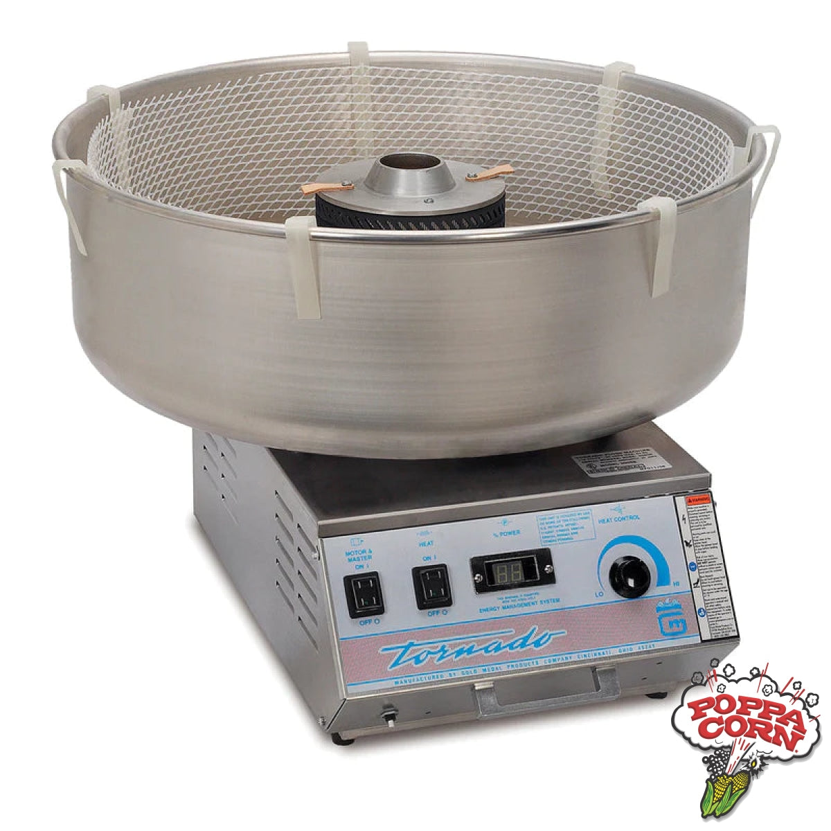 Stainless Steel Tornado® with Electronic Heat Control Cotton Candy Machine - GM3005EDU DEMO - Poppa Corn Corp