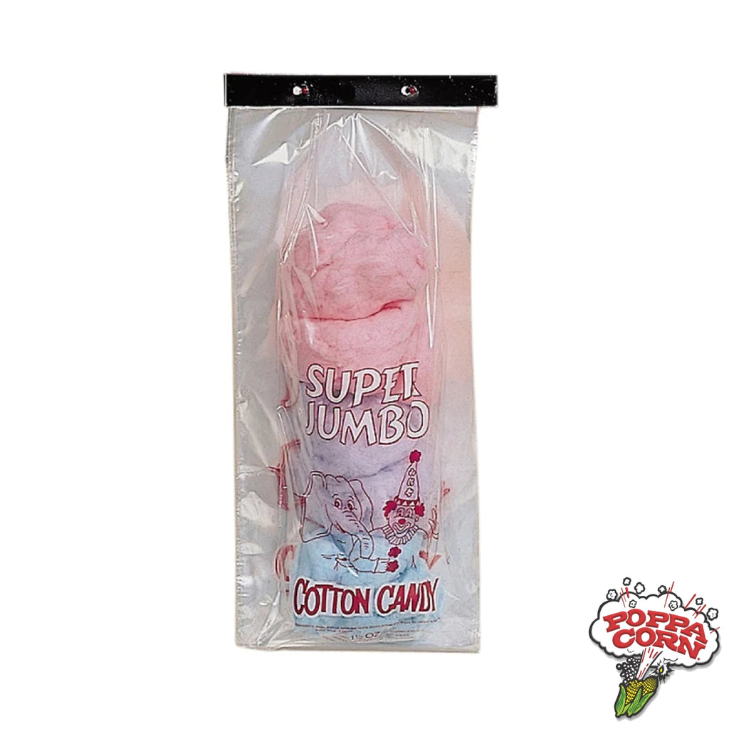 Super Jumbo Cotton Candy Bags - 500 in a case - GM3063 - Poppa Corn Corp