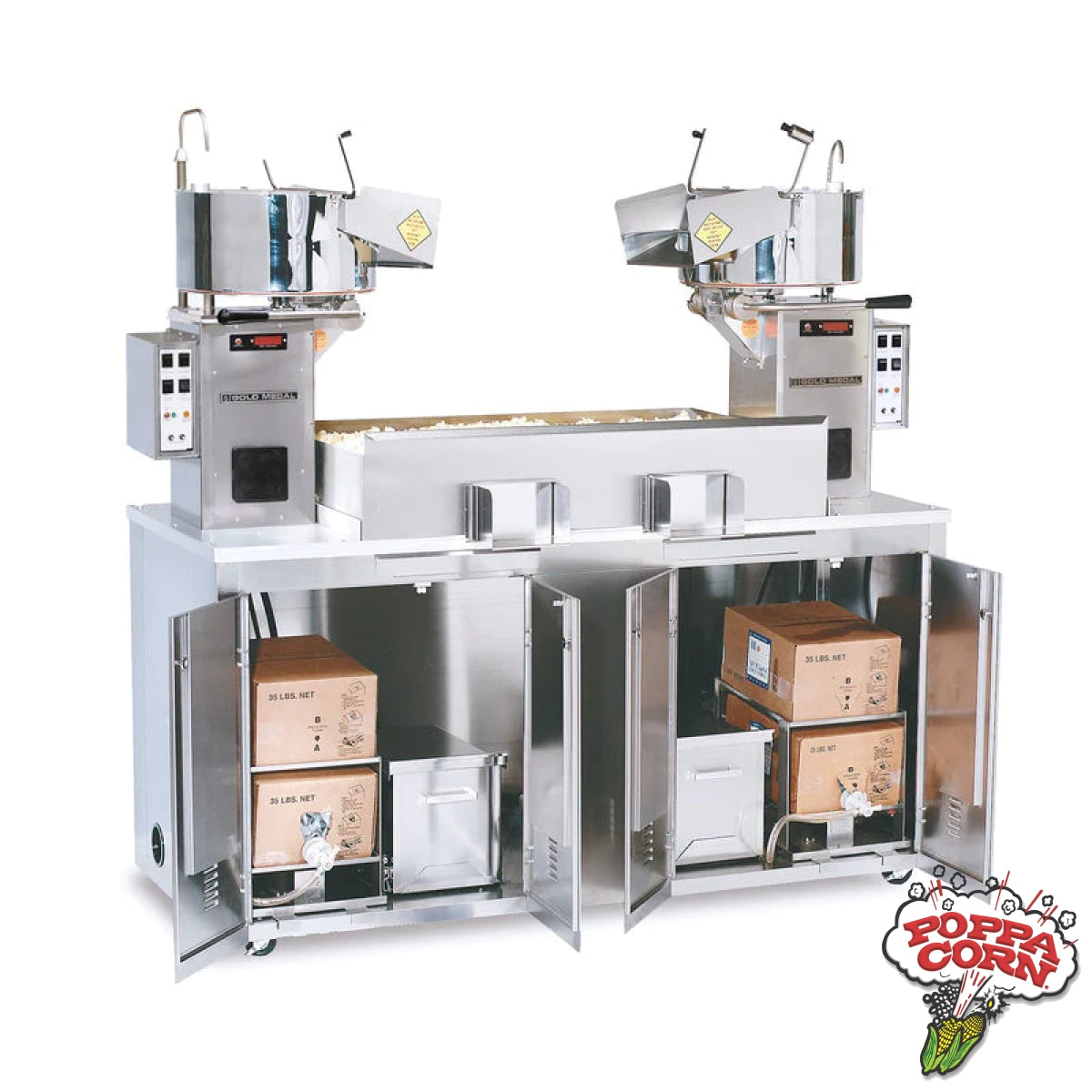 Twin Maxi Popping Plant Popcorn Machine - GM2233-00-100 - Poppa Corn Corp